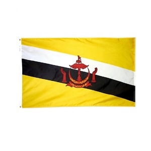 Bandera <span class=keywords><strong>de</strong></span> Brunei 5x3 FT País nacional <span class=keywords><strong>Asia</strong></span> 100% Bandera <span class=keywords><strong>de</strong></span> poliéster con ojales - Product Image 1