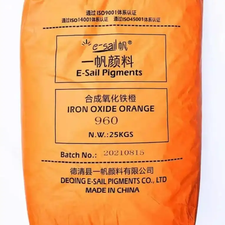 Hot Selling Cheap Custom Dye Iron Oxide Pigments Orange Pigmentation Toner