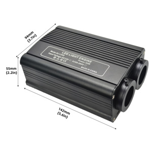 32W Dual Port Music Controlled LED Light Engine, RGB Fiber Optic Driver for Star Ceiling Lighting - Product Image 2