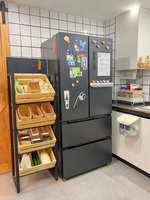 Bedrijf Freshfruitsandgets Ijzeren Frame Supermarkt Planken Staan Display Hout Fruit Display Rack
