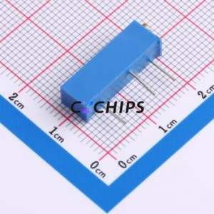 Resistencia Ajustable/Potenciómetro 3006P-1-105LF, Componente de Orificio Pasante (THT)-3P, 19.3x4.9mm, Resistencia de 1mOhm, 10%, 750mW, 250ppm ℃ - Product Image 2