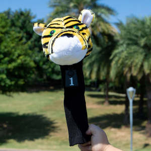 New Design High Quality Custom Plush Embroidery Animal Cartoon Tiger Golf Club Driver Wood <b>Head</b> <b>Covers</b> - Product Image 4