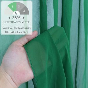 Rideaux de plafond rideaux transparents émeraude pour chambre à coucher auvent arc de mariage drapé tissu décors verts pour fête de réception - Product Image 5