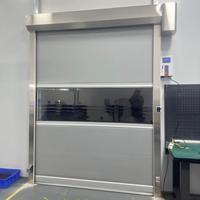 Porte rapide automatique enroulable en PVC, isolante thermiquement et résistante au vent, pour ateliers et entrepôts