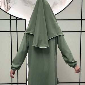 Costume <span class=keywords><strong>de</strong></span> deux pièces vintage modeste pour femmes musulmanes Nouvelle couleur Nouveau Style Taille 4XL en Polyester Polyester Matière Abaya - Product Image 3