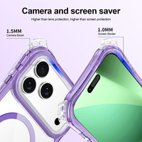 Beautyline magnétique 3 en 1 avec coins couverture de téléphone portable étui transparent de luxe pour Iphone 13 14 15 16 17 Pro Max étuis