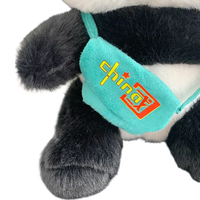 Peluche panda personnalisé super doux en coton PP avec design personnalisable couette d'anniversaire certifiée CE/CPC/ASTM