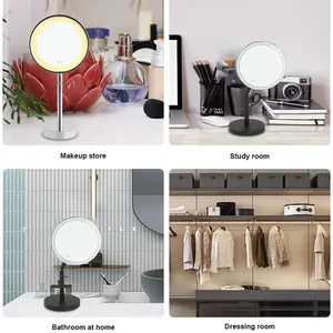 Table Mirror Novelty Universal 8 Inch 3x 5x 7x Desktop LED Make-up Magnifying Mirror With Stand LED Mirror