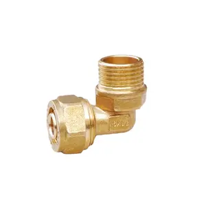 High Quality 90 degree elbow Brass plumbing fittings names picture for pex pipe