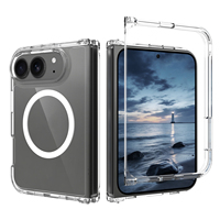 Étuis de téléphone transparents en PC rigide Laudtec, étui de téléphone antichoc, magnétique, léger, logo personnalisé OEM pour iPhone 18 Fold Sjk1119