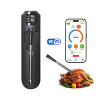 Thermomètre de cuisson intelligent sans fil pour écran LCD, en ABS, étanche, pour viande, pour rôtissage domestique, OEM ODM