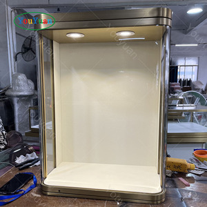 Bán Hot Glass treo tường hiển thị trường hợp với đèn LED cho cửa hàng đồ trang sức showroom hiển thị Showcase tường thép không gỉ trường hợp - Product Image 2