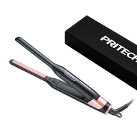 Lisseur de cheveux PRITECH professionnel, fer à lisser plat en céramique, lisseur fin pour cheveux fins, 230C, écran LED, double tension