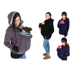 Nuovo sacchetto di canguro felpa con cappuccio per la <span class=keywords><strong>mamma</strong></span> maternità Multi funzionale inverno morbido caldo bambino che indossa giacca - Product Image 1