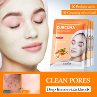 Masque en tissu bio OEM SADOER à l'argile de la Mer Morte pour nettoyage en profondeur, soin à l'aloe vera, contrôle du sébum et élimination des points noirs