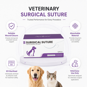 Suturas Quirúrgicas Veterinarias Absorbibles PGA PDO Catgut <span class=keywords><strong>PDS</strong></span> PGLA, Suturas Veterinarias de Polidioxanona Dexon con Agujas - Product Image 5