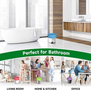 Huamaohengchun Disposable LDPE Small Trash Bags Bathroom Colorful <b>Mini</b> Garbage Bags (Fit 1.3-1.5Gal) Biodegradable 100 Count 6 - Product Image 2