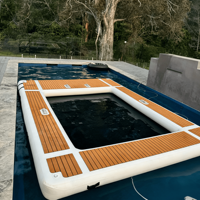Nouvelle Piscine Flottante Portable 2026 pour Yacht, avec Plateforme Flottante et Filet de Sécurité, Piscine Marine Gonflable