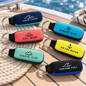Custom Neoprene Floating Boat Keychain Personalized Double Sided Marine <b>Keyring</b> OEM ODM Manufacturing - Product Image 4
