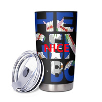 Mug de voiture personnalisé à thème distinctif de Saipan, avec intérieur en acier inoxydable résistant à l'usure, idéal pour les voyages routiers et les activités sportives