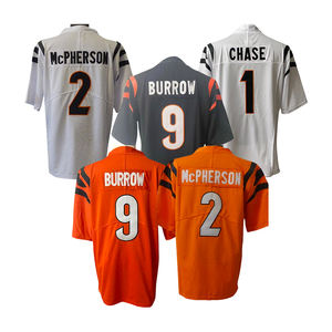 2025 Novo Costurado Futebol Americano Jerseys Cincinnati 5 Higgins 9 Burrow 1 Chase <span class=keywords><strong>2</strong></span> McPherson Aceitar Personalizado EUA Equipe Estilo - Product Image 5