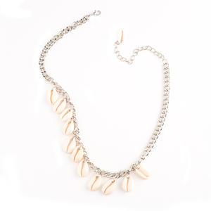 Simple Natural Seashell Necklace Silver Chain <b>Choker</b> For Party Fashion Jewelry - Product Image 2