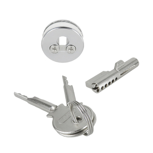 Serrure de vitrine en verre pour <span class=keywords><strong>porte</strong></span> <span class=keywords><strong>coulissante</strong></span> en verre, armoire, vitrine, serrure de <span class=keywords><strong>porte</strong></span> en verre, cylindre à clé identique - Product Image 1