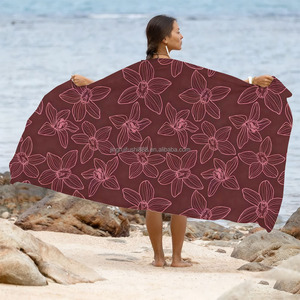 Sarong Hawaiano Personalizzato per <span class=keywords><strong>Donna</strong></span> Adulta, Tessuto in Rayon con Stampa Hawaiana, Copricostume Sarong - Product Image 1