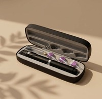 Boîte à stylos en cuir brossé PU YSJCK, doublure en peluche, résistante aux rayures, étanche, options de couleurs personnalisées, design multifonctionnel