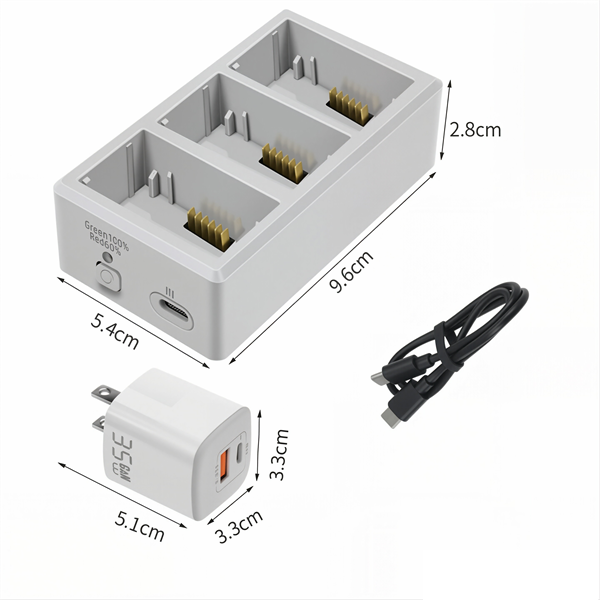 Drone USB Charging Hub Fit DJI Mini 4 Pro, Mini 3, Mini 3 Pro, Charger for Flight Batteries and Remote Controller, Spare Parts