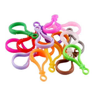 Boucles en plastique colorées pour bijoux et accessoires de sacs DIY, mélange de couleurs aléatoires, matériau PP respectueux de l'environnement - Product Image 4