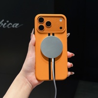 Coques de téléphone magnétiques en TPU+PC mat à texture sable, protection intégrale 360° avec protection d'appareil photo, pour iPhone 17 Pro Max