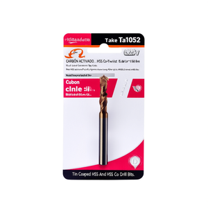 Broca helicoidal autocentrante HSS-Co Ttake Ta1052 con recubrimiento de titanio y brocas HSS-Co - Product Image 2
