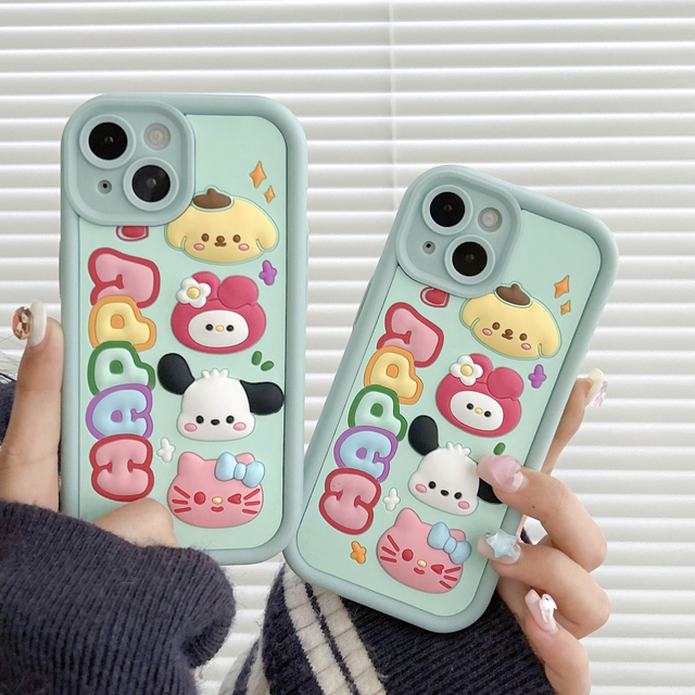 Hot Selling New Arrival Cartoon Girl Pattern 3D Silicone Phone Case for iPhone 11 12 13 14 15 16 17 Pro Max 17 Air