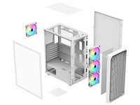 Gabinete de PC AOJIE 205A DIY Personalizado Mid ATX, Gabinete de PC de Torre Media ATX MATX ITX con Malla y Alto Flujo de Aire