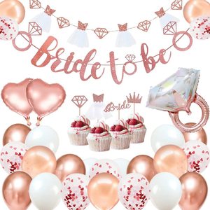 Sposa per essere palloncini Foil matrimonio addio al nubilato palloncino di coriandoli in lattice con velo accessori per feste con fascia per la sposa - Product Image 1