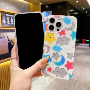 2023 nuova custodia per telefono personalizzata TPU PC in bianco e nero stelle e nuvole flash custodia per telefono per <span class=keywords><strong>iPhone</strong></span> 15 pro max - Product Image 5