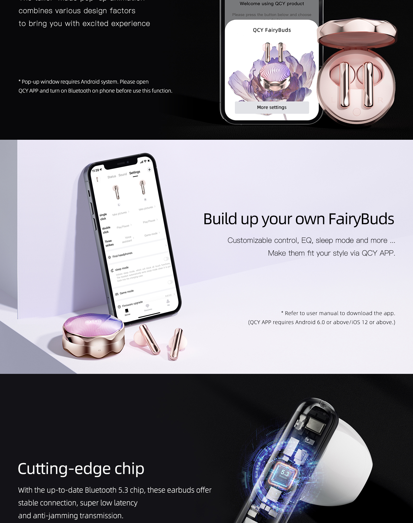 QCY T21 FairyBuds purple TWS Earbuds price 