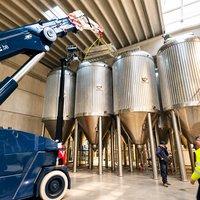 Cuve de Fermentation Conique TONSEN 300HL en Acier Inoxydable pour Bière Artisanale et Vin, Fermenteur à Double Enveloppe 2000L pour Usage en Restaurant