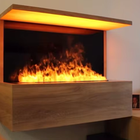 Chimenea Eléctrica Moderna con Diseño de Vapor de Agua, Simulación de Llama 3D, Mueble para TV, Decoración para el Hogar, Venta al por Mayor