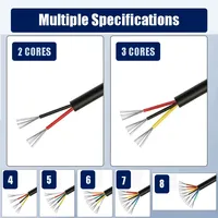 Kabel PVC Fleksibel Listrik 18 16AWG UL2464 2/3 Inti Konduktor Tegangan Rendah untuk Penerangan LED Otomotif