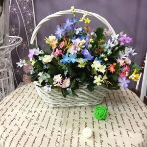 Ensemble de paniers gigognes en osier blanc tressé à la main, 3 tailles, en rotin, pour fleurs, cadeaux et rangement, pour <span class=keywords><strong>d</strong></span>écoration de mariage et de maison - Product Image 5