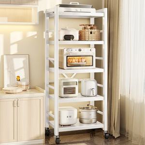 Multifunctional Durable Eco-Friendly Metal Non-folding Five-Tier Kitchen Floor Living Room Sundries <b>Storage</b> <b>Rack</b> for Micro - Product Image 4