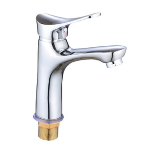 Robinet de lavabo monocommande Giormani avec cartouche céramique, style moderne, montage sur plan, monotrou, mitigeur eau chaude et froide - Product Image 5