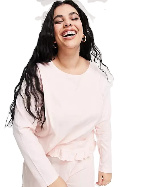 Kingyoung весенние повседневные оборки с вырезом лодочкой топ с длинными рукавами и эластичные шорты на шнуровке талии комплект для сна для женщин 2021