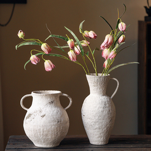 Vase en poterie rustique fait main, céramique <span class=keywords><strong>japonaise</strong></span> vintage en grès, idéal <span class=keywords><strong>pour</strong></span> fleurs séchées, décoration de salon, <span class=keywords><strong>chambre</strong></span> ou bureau - Product Image 2