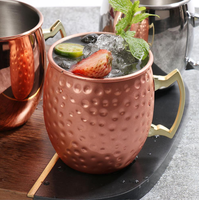 Nouveauté : Tasses à bière Moscow Mule en cuivre, tasse à bière en cuivre antique martelé, tasse Moscow Mule pour la bière
