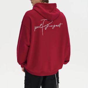 Logo personnalisé ODM & OEM sweat à capuche perlé haute qualité hommes et femmes pull vintage lâche à manches longues tricots pour hommes - Product Image 4