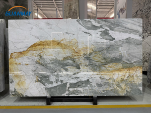 Dalle de quartzite naturel Lotus Moonlight, pierre exotique rétroéclairée pour mur d'accentuation luxueux et décoration intérieure - Product Image 1