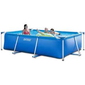 Intex 450*220*84CM fácil por encima de la piscina de tierra gran familia niños Piscina adultos al aire libre de acero piscina